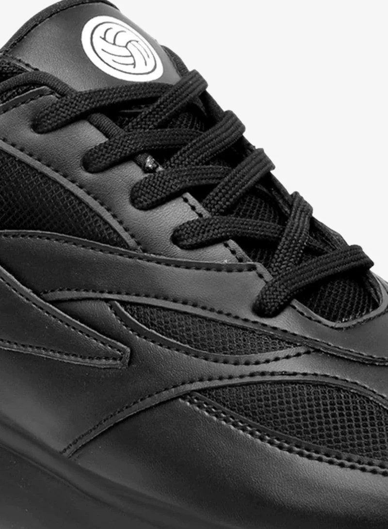 Bacca Bucci Black Urban Retro Blocked Fashion Sneakers for Men | Best Price UAE